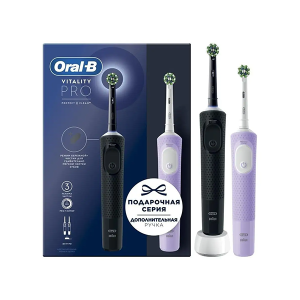 электрическая зубная щетка Oral-B Vitality Pro Duo Черная, Сиреневая