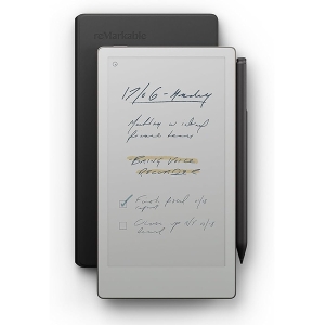 Планшет reMarkable Paper Pro Move + Стилус Marker Plus + Чехол BookFolio Premium Leather Black